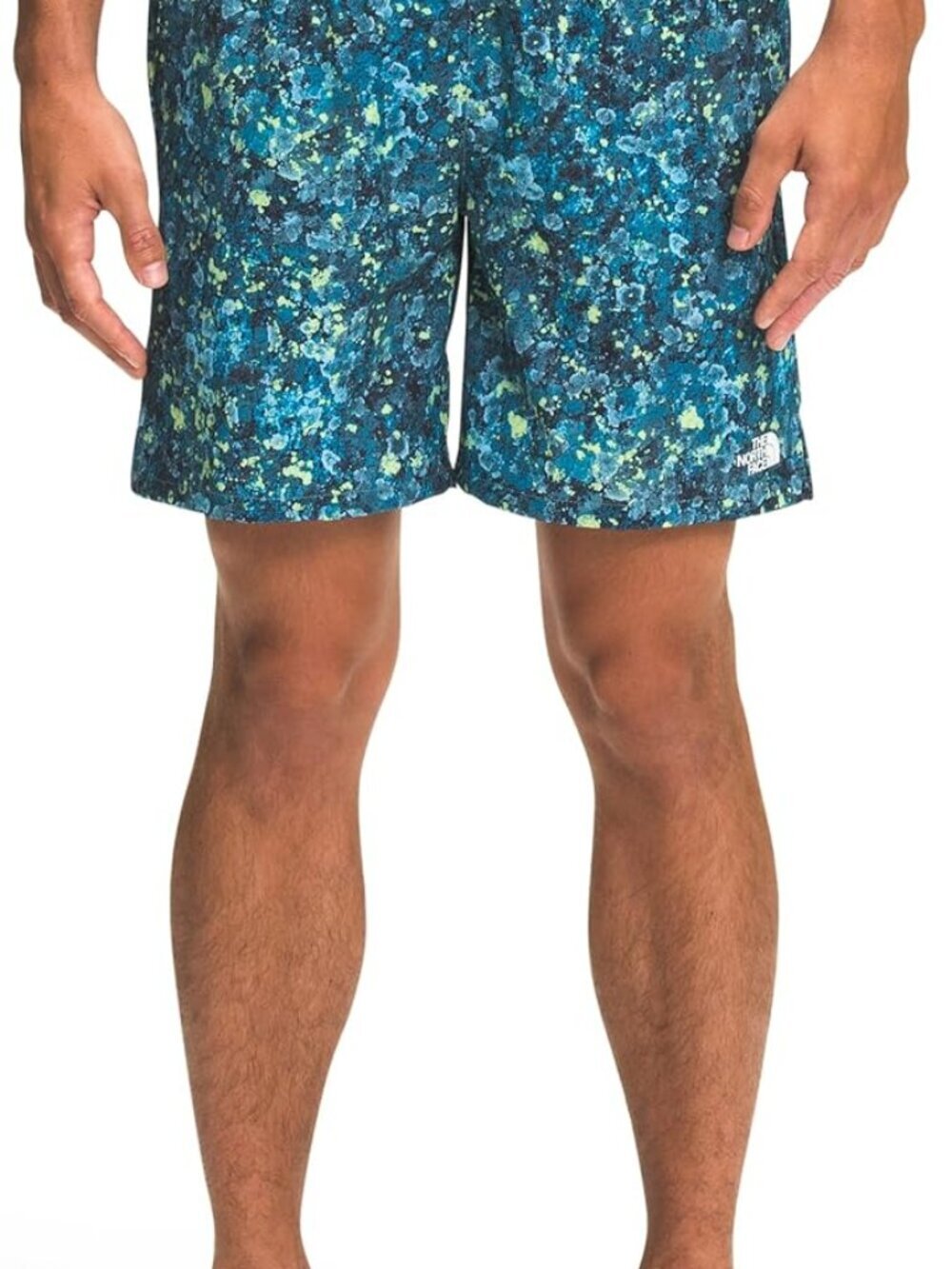 NWT The North Face Men's Wander Short 2.0 Quick Dry Beta Blue Lichen Print